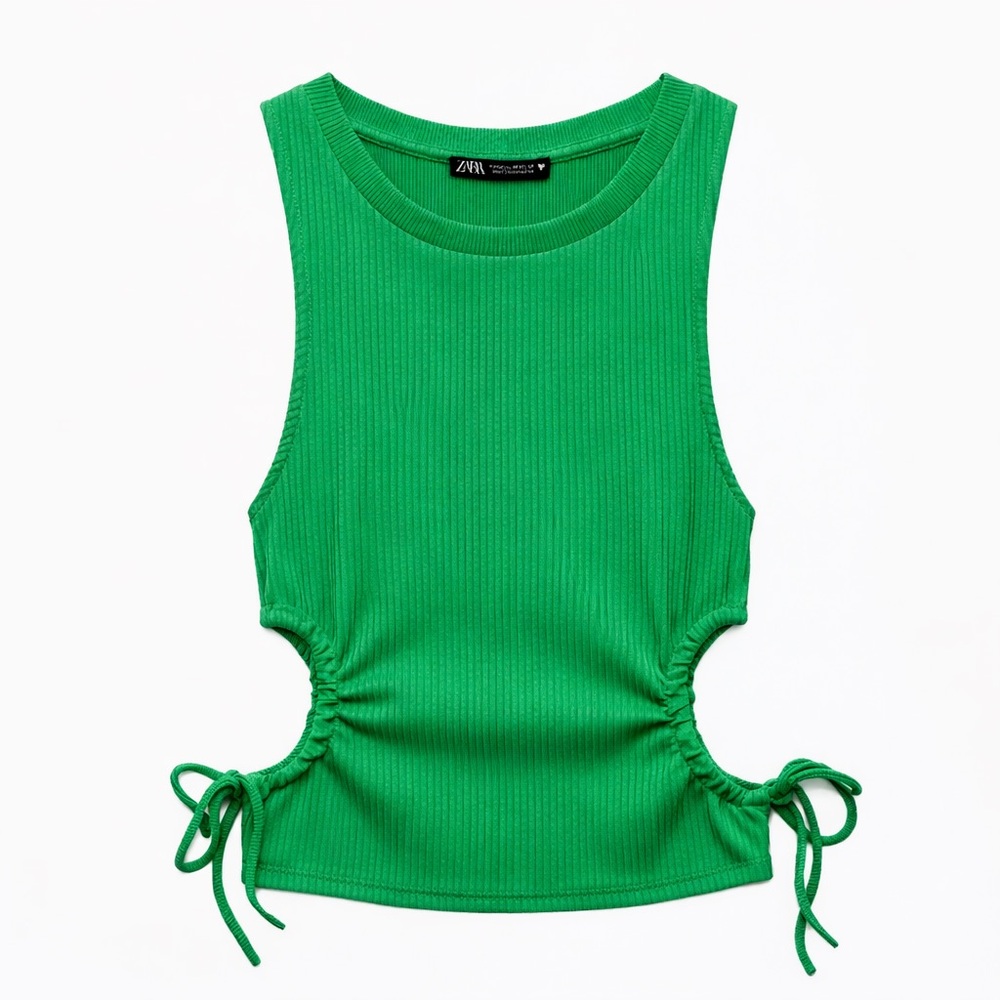 Zara Ribbed Side Cut-Out Tank